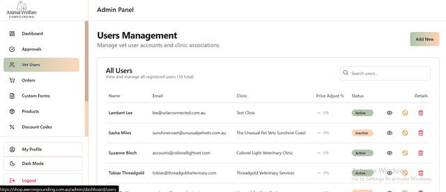 AWC Veterinary Ordering Platform thumbnail 2
